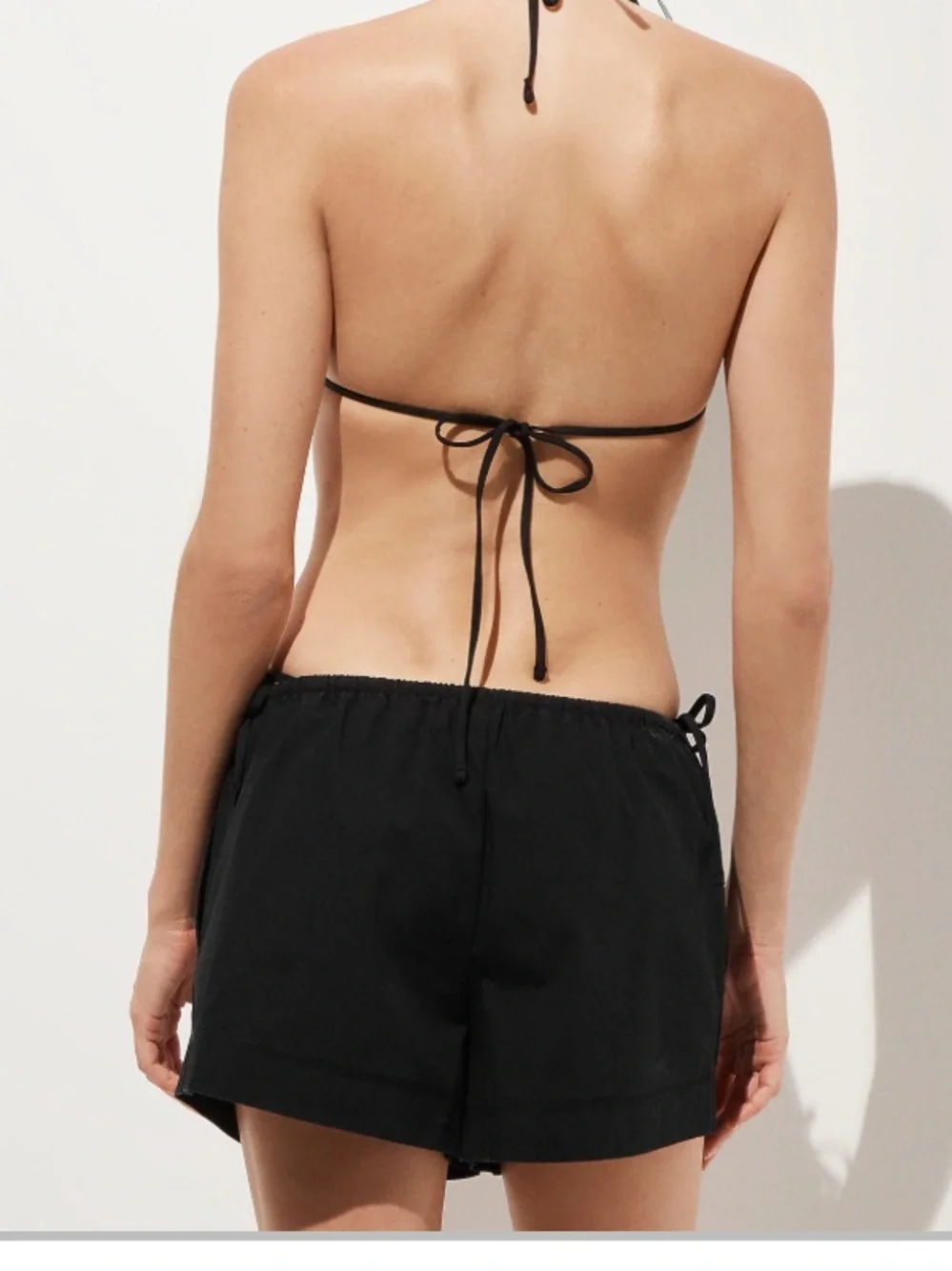NWT J Crew Black Cruise drawstring short in cotton poplin